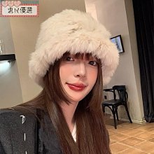 兔毛帽子女秋冬季保暖毛絨帽顯臉小護耳毛線針織水桶漁夫帽韓版潮 歷史價格詳細信息