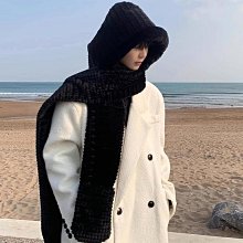 毛茸茸毛絨帽子女秋冬季一件式圍脖針織毛線毛毛帽甜美可愛護耳保暖 歷史價格詳細信息