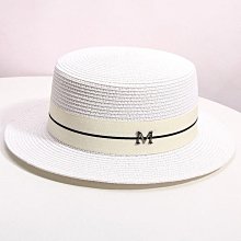 夏季平頂白色禮帽百搭優雅女士出遊防曬遮陽帽草帽子女款2023新款 歷史價格詳細信息