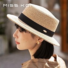 草帽法式平頂草帽女夏季可折疊海邊防曬遮陽帽子新款時尚ins草編禮帽 新品 歷史價格詳細信息