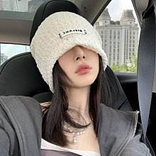 網紅堆堆帽女秋冬日系顯臉小袋頭冷帽大頭圍抽繩卷邊針緻毛線帽子 歷史價格詳細信息