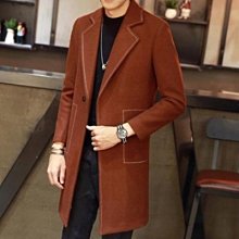 毛呢 大衣 長版 外套-純色翻領寬鬆秋冬男外套2色73qc20[獨家進口][米蘭精品] 歷史價格詳細信息