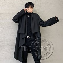 《TINO HOMME》2019秋冬新款不規則剪裁日韓版英倫風OVERSIZE亮片拼接翻領長袖襯衫 歷史價格詳細信息