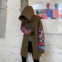 FINDSENSE 秋冬上新 2019 韓國時尚流行拼接連帽外套中長風衣大衣 G19男裝休閒上衣 歷史價格詳細信息