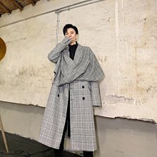 FINDSENSE 秋冬上新 2019 韓國時尚流行拼接連帽外套中長風衣大衣 G19男裝休閒上衣 歷史價格詳細信息