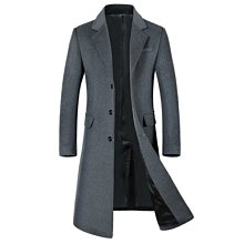 毛呢外套中長款大衣-羊毛翻領簡約休閒男外套73yu5【巴黎精品】 歷史價格詳細信息