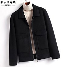 愛尚購1224秋冬新款雙面呢大衣男中長款韓版修身羊毛呢大衣休閑雙排扣外套 歷史價格詳細信息