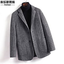愛尚購1224外套男西裝領純羊毛大衣休閑商務西服100%羊毛雙面呢P92292 歷史價格詳細信息