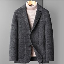 愛尚購1224外套男西裝領純羊毛大衣休閑商務西服100%羊毛雙面呢P92292 歷史價格詳細信息