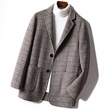 愛尚購1224外套男西裝領純羊毛大衣休閑商務西服100%羊毛雙面呢P92292 歷史價格詳細信息