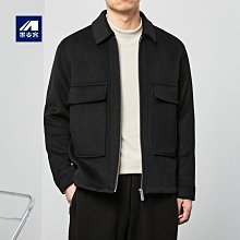 熱銷 羊毛呢夾克新款男裝呢子外套翻領連帽格紋男士夾克新款假兩件毛呢短外套80193 可開發票 歷史價格詳細信息