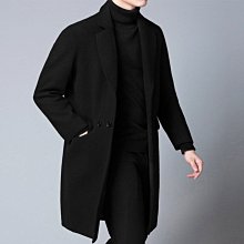 新款男裝 韓版中長款風衣男士呢子外套 毛呢大衣男 休閒男裝秋冬潮 中長款修身外套 帥氣 簡約時尚潮裝-潮男服飾 歷史價格詳細信息