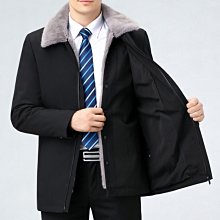 爸爸款男士派克服可拆卸獺兔毛內膽真狐貍毛商務休閑時尚皮草外套皮草外套 歷史價格詳細信息