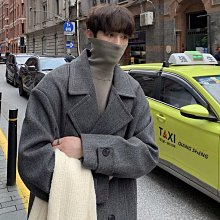 毛呢外套中長款大衣-羊毛可拆卸圍巾領修身男外套73yu10【巴黎精品】 歷史價格詳細信息
