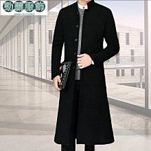 【熱賣精選】a韓版時尚風衣 修身款風衣外套 加棉秋冬男士毛呢大衣韓版修身中長款風衣男裝外套藏青x1205d67jm[e0 歷史價格詳細信息