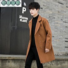 【熱賣精選】風衣 中長款風衣 風衣外套男 韓版 修身外套 商務休閑中年男士羊毛呢外套加厚秋冬款羊絨大衣長款風衣過膝款 歷史價格詳細信息