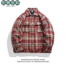 【熱賣精選】復古格子牛仔短袖衣服男裝一套潮流休閑套裝ins痞帥襯衫夏季外套 歷史價格詳細信息