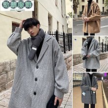 【熱賣精選】韓版外套男 潮男外套 假毛呢風衣男 大衣外套男生外套 英倫風外套男 大碼外套男 韓系外套男 毛 歷史價格詳細信息