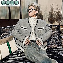 2色????小香刺繡白鴨絨 羽絨外套  ✔️白現貨 歷史價格詳細信息