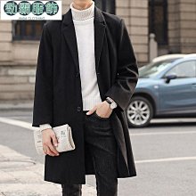 【熱賣精選】秋冬中長款毛呢大衣男 男裝英倫中長款長袖呢大衣 秋冬呢料外套潮流 韓版氣質毛呢大衣 潮男必備單排扣呢子大衣 歷史價格詳細信息