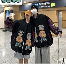 美式棒球外套情侶高街vintage夾克 寬鬆情侶百搭外套 歷史價格詳細信息