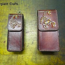 天蠍眼鏡皮套禮品可訂做圖案及尺寸巧將皮雕手工皮件 Cheergiant glasses leather sheath 歷史價格詳細信息
