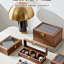 精致皮質手表收納盒家用防塵玻璃蓋手表盒腕表首飾盒手鏈手表盒子 歷史價格詳細信息