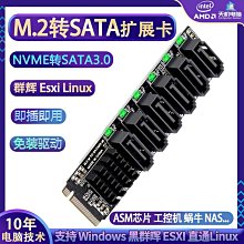 M2 M-EKY NVME轉6口SATA3.0擴充卡NAS群暉硬盤擴容ASM1166支持 PM 歷史價格詳細信息