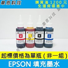【含稅】EPSON 100cc 黑色 奈米防水 填充墨水 連續供墨專用 WF2521/2531/2541/7611 歷史價格詳細信息