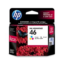 HP 46 Ink Advantage 黑色原廠墨水匣(CZ637AA) for DJ 2020/2029/2520 歷史價格詳細信息