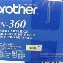 BROTHER 原廠碳粉 TN-360 歷史價格詳細信息