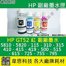 HP GT52 紅色盒裝相容墨水 GT-51/GT52 歷史價格詳細信息