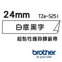 brother 24mm超黏性護貝標籤帶 (TZ-S251) 。內含五捲。 歷史價格詳細信息