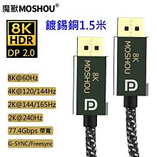 MOSHOU 魔獸 2.0版DP線8K@60Hz4K@144Hz電腦顯示器DisplayPort線兼容1.4版 1米 歷史價格詳細信息