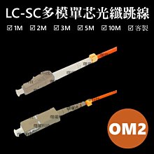 含稅開票【曙曜】OM2多模單芯LC-SC光纖跳線3M 50/125μm LSZH低煙無鹵 1Gbps專用 歷史價格詳細信息