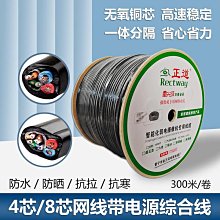 室外網線帶電源4芯8芯  線加電源線  監控綜合壹體 藍鵲報喜    拍賣品質】 歷史價格詳細信息