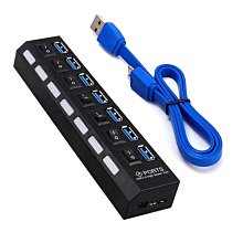 分線器 集線器 ACASIS USB3.0 HUB多接口高速擴展供電集線器 帶開關群控帶電源多口充電  阿卡西斯  露天 歷史價格詳細信息