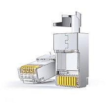 【小林】網路連接器電腦網路線水晶頭TCY超五類超頭六類8芯RJ45 8屬p8c線 歷史價格詳細信息