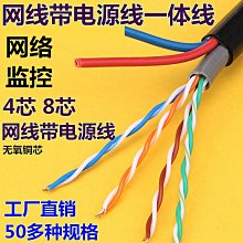 室外監控綜合線網路線4芯8芯網路線帶電源一體線家用純銅雙絞線300米 歷史價格詳細信息