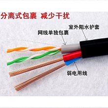 室外網線帶電源4芯8芯  線加電源線  監控綜合壹體 藍鵲報喜    拍賣品質】 歷史價格詳細信息