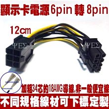 PCI-E 6p 轉 2個8p(6+2p)顯示卡電源線 一分二 顯卡 電源轉接線 1對2 6pin 母 轉 8pin 公 歷史價格詳細信息