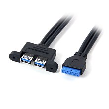 U3-043 20pin轉usb 3.0 主板20pin轉2port 外接轉換可鎖面板0.5米 歷史價格詳細信息