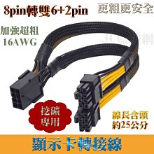 顯示卡電源分接線 顯示卡轉接線 8pin轉雙8pin 8p轉8+8 可分6+2pin 包網 更粗款 16AWG 挖礦專用 價格比較,價格查詢,歷史價格詳細信息