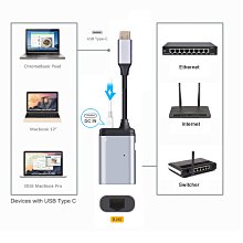 type-c轉網口RJ45千兆百兆網卡2.5G超高速網速外置網卡手機筆記本 歷史價格詳細信息