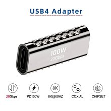 USB4轉接頭 Type-C母對母轉接頭 PD100W 8K@60hz 40Gbps Type-C頭 UC-026-FF 歷史價格詳細信息