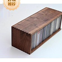 CD收納盒 光盤收納架桌上家庭帶膠cd裝飾架黑膠碟光盤架儲存盒木質 歷史價格詳細信息