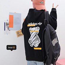 Adidas 愛迪達連帽棉衣 冬季羽絨棉服加棉加厚保暖麵包服黑色白色連帽防風防寒外套鋪棉外套 歷史價格詳細信息