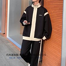 男士運動休閒套裝拼色運動服秋冬2件套抓絨大學T+棉褲外貿男士套裝新款男女同款秋冬大學T  保暖大學T外貿羊絨套裝 歷史價格詳細信息