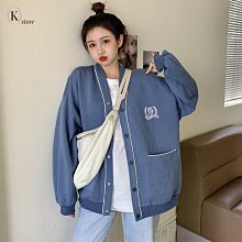 夾克 寬鬆學院風棒球服女 韓版高街衛衣開衫 薄外套 長袖上衣 歷史價格詳細信息
