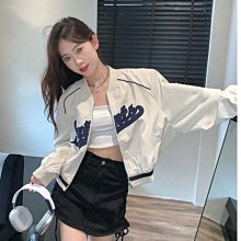 外套 粉色棒球服女秋冬加絨加厚小個子美式復古夾克外套ins潮 歷史價格詳細信息